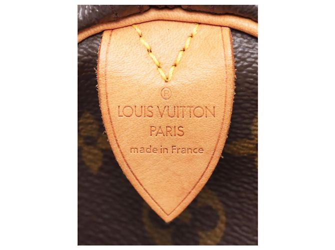 Louis Vuitton Braune vintage 2001 Monogram Speedy 35 Tasche - Ansicht 7