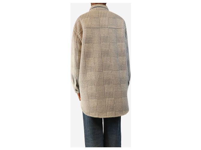 Autre Marque Blue and white Houndstooth shacket - size UK 6 - view 2