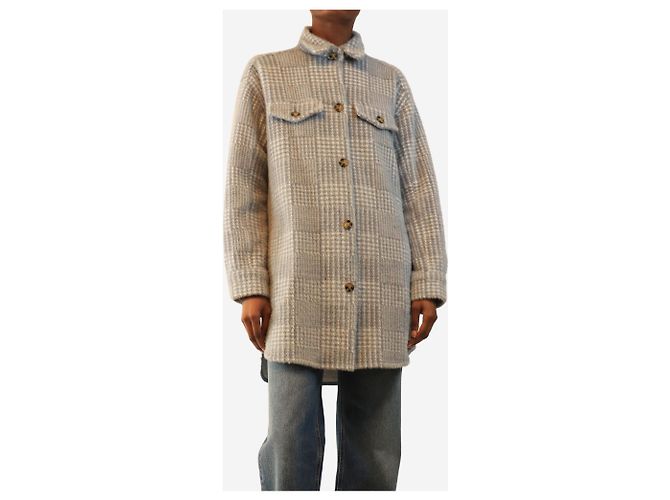 Autre Marque Blue and white Houndstooth shacket - size UK 6 - view 3