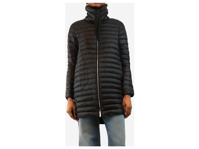 Moncler Abrigo de plumón Black Longue Saison - size UK 8 Negro - vista 3