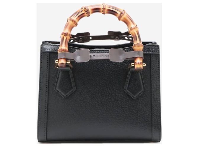 Gucci Borsa 2way Diana in pelle Black Bamboo Nero - vista 2