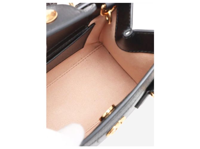 Gucci Borsa 2way Diana in pelle Black Bamboo Nero - vista 8