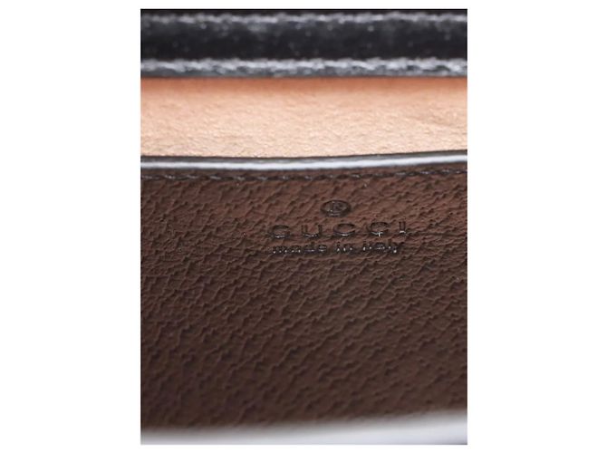 Gucci Borsa 2way Diana in pelle Black Bamboo Nero - vista 9