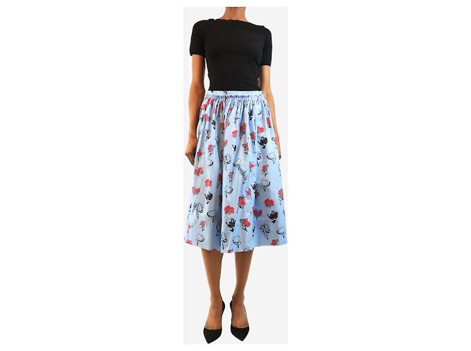 Marni Falda midi floral azul - size UK 8 - vista 2