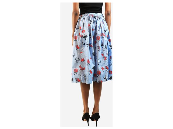 Marni Falda midi floral azul - size UK 8 - vista 3