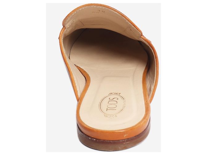 Tod's Mules in pelle Kate Tan - taglia EU 38 Marrone - vista 3