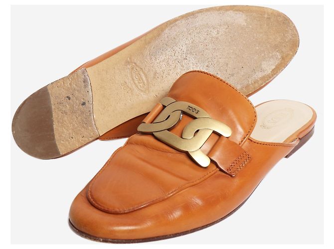 Tod's Mules in pelle Kate Tan - taglia EU 38 Marrone - vista 5