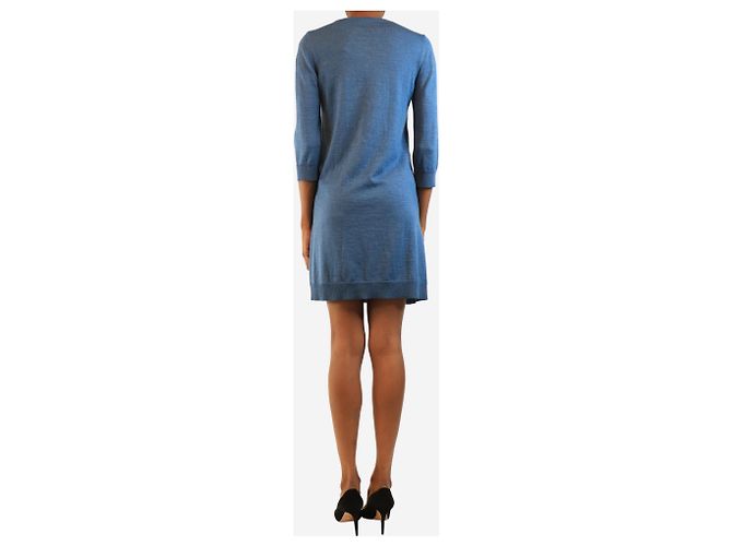 Louis Vuitton Blaues Mini-Strickkleid mit Pailletten - size XS - Ansicht 2