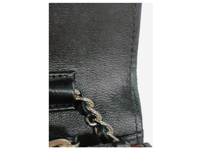 Wallet On Chain Chanel Carteira On Chain acolchoada em pele de cordeiro preta 2018 Preto - vista 16