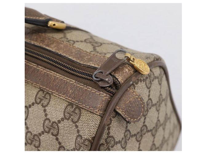 GUCCI GG Supreme Web Sherry Line Hand Bag PVC Beige Gold 40 02 007 - vista 10