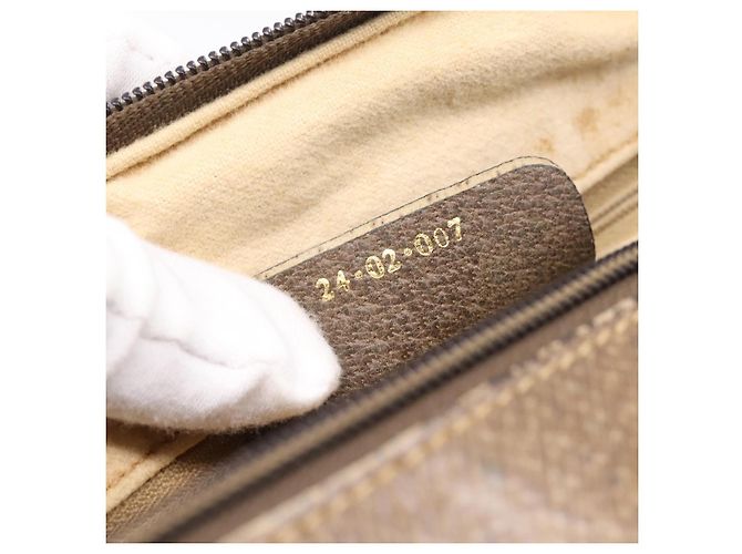 GUCCI GG Supreme Web Sherry Line Hand Bag PVC Beige Gold 40 02 007 - vista 12