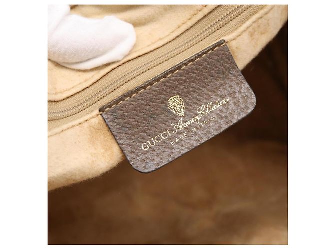 GUCCI GG Supreme Web Sherry Line Hand Bag PVC Beige Gold 40 02 007 - vista 17