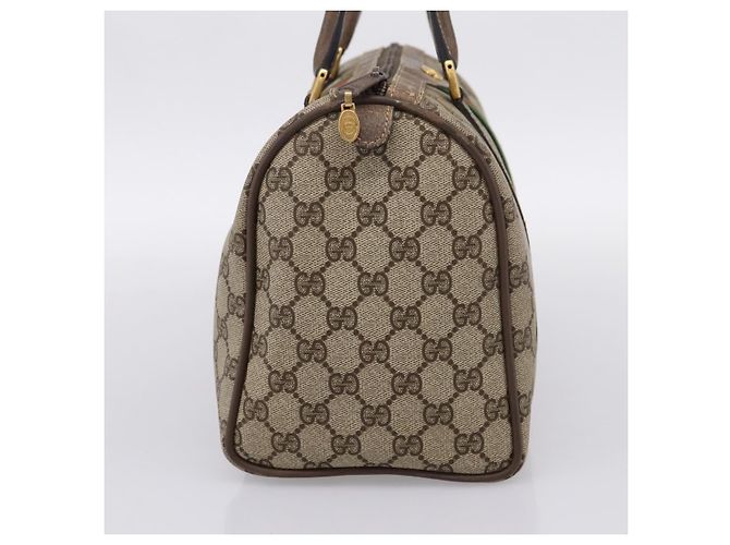 GUCCI GG Supreme Web Sherry Line Hand Bag PVC Beige Gold 40 02 007 - vista 3