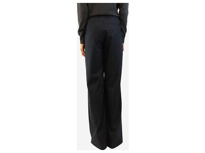 Balmain Pantalones de raya diplomática azul marino - size UK 8 - vista 3