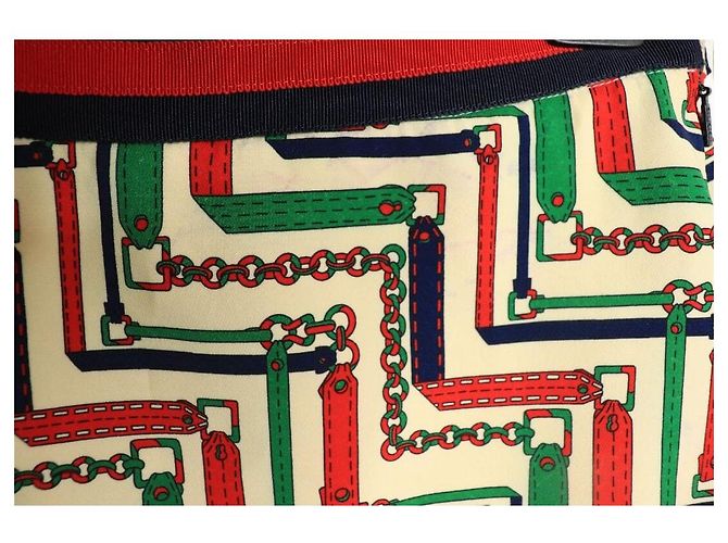 Gucci Falda midi estampada de cadena crema - size UK 8 Crudo - vista 4