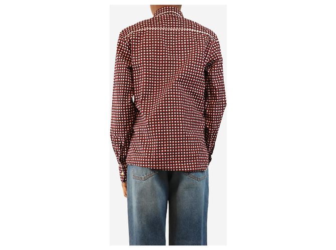 Marni Rot-schwarz kariertes Hemd - size UK 8 - Ansicht 2