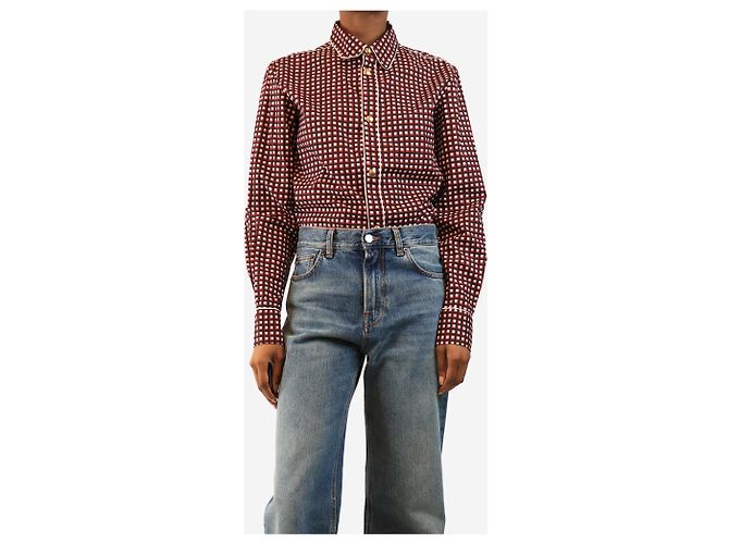 Marni Rot-schwarz kariertes Hemd - size UK 8 - Ansicht 3