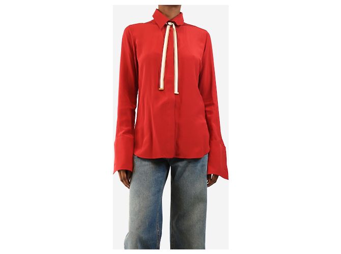 Max Mara Camicia di seta rossa - size S Rosso - vista 3
