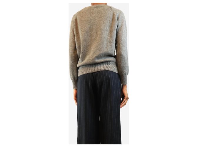 Aime Jersey de cuello redondo en cashmere gris - size UK 6 - vista 2