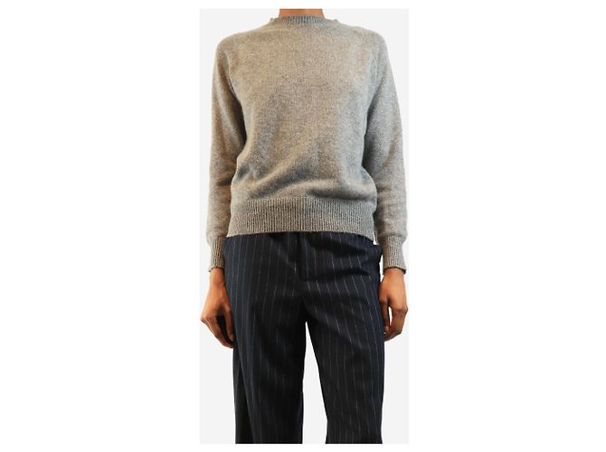 Aime Jersey de cuello redondo en cashmere gris - size UK 6 - vista 3