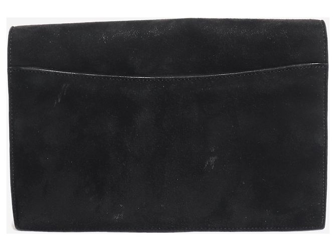 Autre Marque Borsa a busta in camoscio nero - vista 5