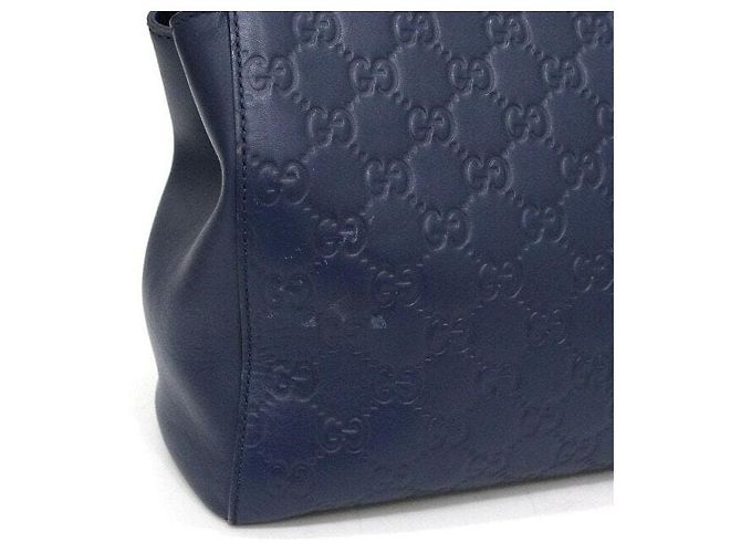 Borsa tote in pelle Blue Guccissima - vista 9