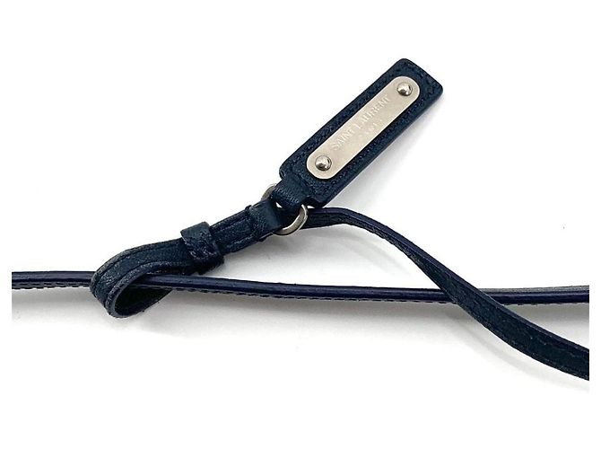 Autre Marque Borsa camera in pelle blu - vista 6