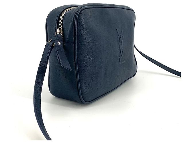 Autre Marque Borsa camera in pelle blu - vista 7