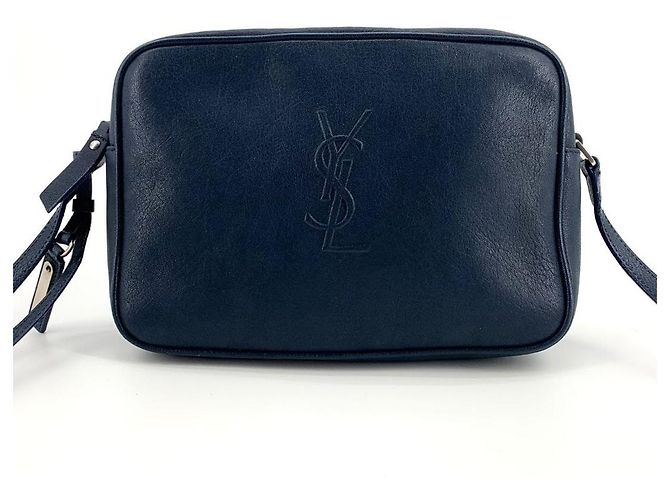 Autre Marque Borsa camera in pelle blu - vista 8