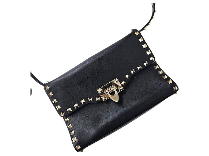 Valentino Borsa a tracolla Rockstud nera Nero - vista 7