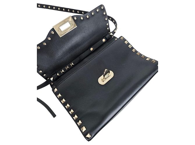 Valentino Borsa a tracolla Rockstud nera Nero - vista 8