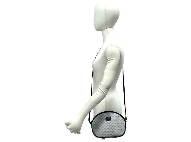 Mini Bolsa de Ombro em Couro Gucci Micro GG Logo Pattern Azul marinho - vista 2