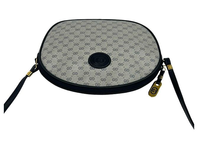 Mini Bolsa de Ombro em Couro Gucci Micro GG Logo Pattern Azul marinho - vista 4