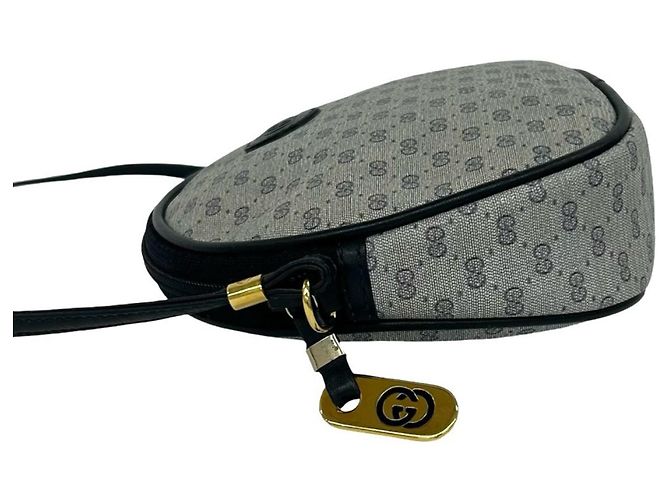 Mini Bolsa de Ombro em Couro Gucci Micro GG Logo Pattern Azul marinho - vista 5