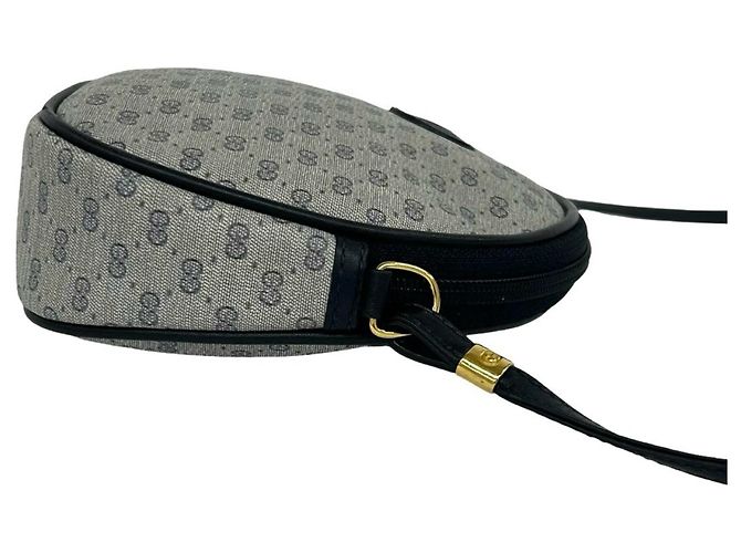 Mini Bolsa de Ombro em Couro Gucci Micro GG Logo Pattern Azul marinho - vista 6