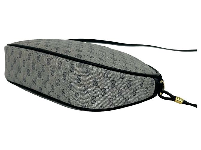 Mini Bolsa de Ombro em Couro Gucci Micro GG Logo Pattern Azul marinho - vista 8
