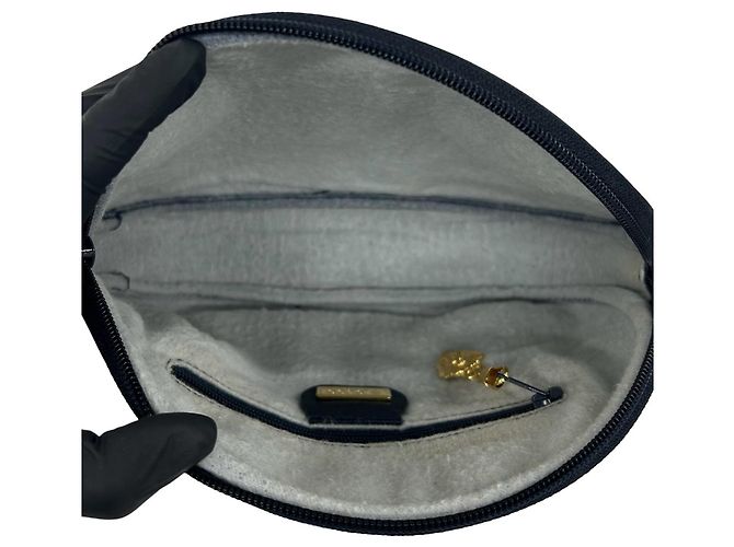 Mini Bolsa de Ombro em Couro Gucci Micro GG Logo Pattern Azul marinho - vista 9