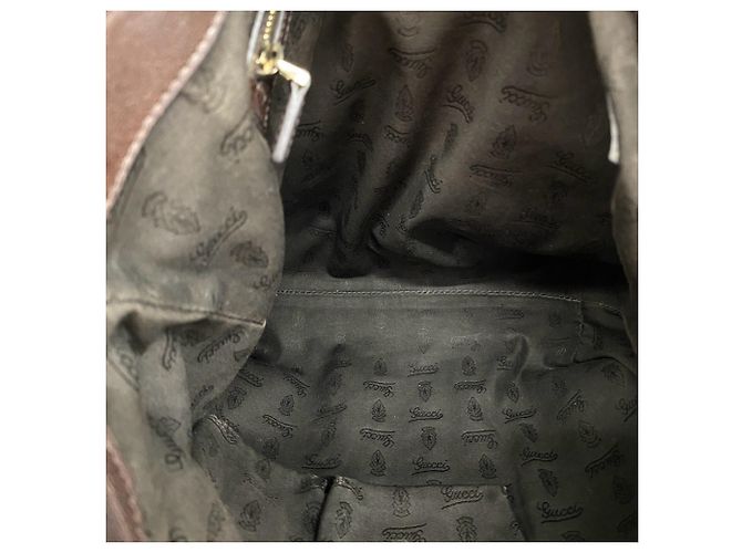 Gucci Tote Bag aus Canvas und Leder mit GG-Muster Braun Beige - Ansicht 9