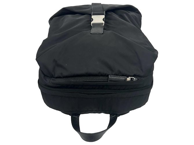 Zaino Prada in Re-Nylon con placca logo triangolare Nero - vista 4