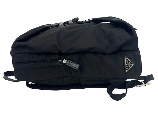 Zaino Prada in Re-Nylon con placca logo triangolare Nero - vista 5