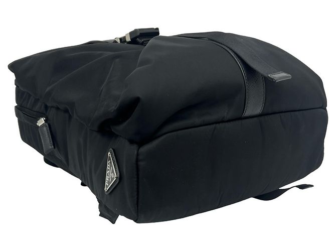 Zaino Prada in Re-Nylon con placca logo triangolare Nero - vista 7