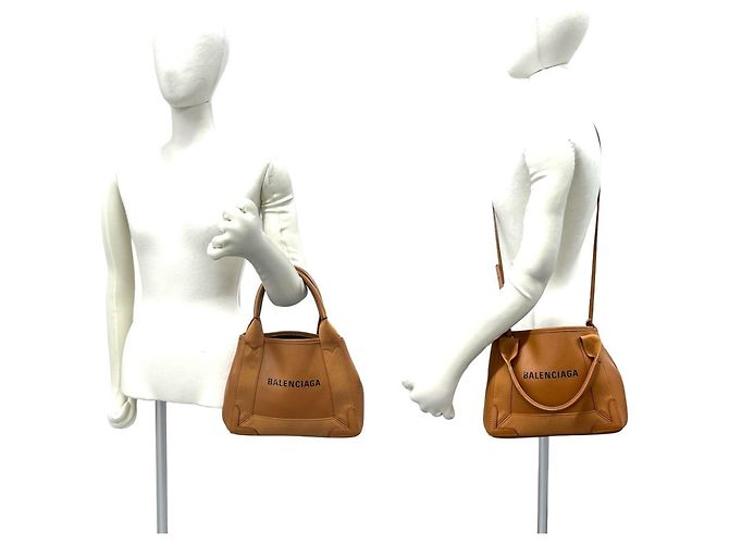Borsa a tracolla 2-way in pelle marrone Balenciaga - vista 2
