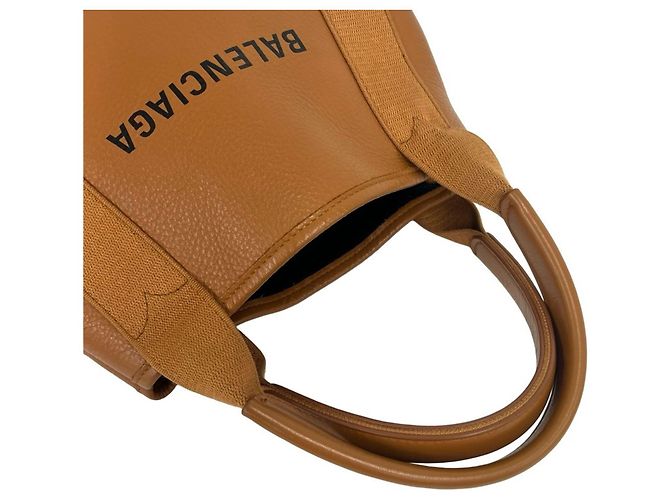 Borsa a tracolla 2-way in pelle marrone Balenciaga - vista 4