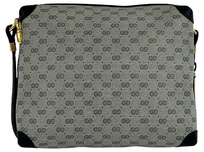 Borsa a tracolla mini e pochette in pelle GUCCI Old Gucci Micro GG Logo Pattern Blu navy - vista 3