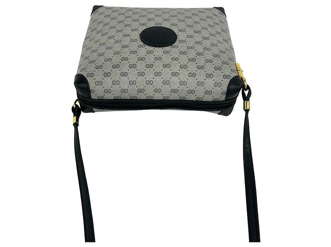 Borsa a tracolla mini e pochette in pelle GUCCI Old Gucci Micro GG Logo Pattern Blu navy - vista 4