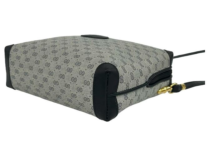Borsa a tracolla mini e pochette in pelle GUCCI Old Gucci Micro GG Logo Pattern Blu navy - vista 8