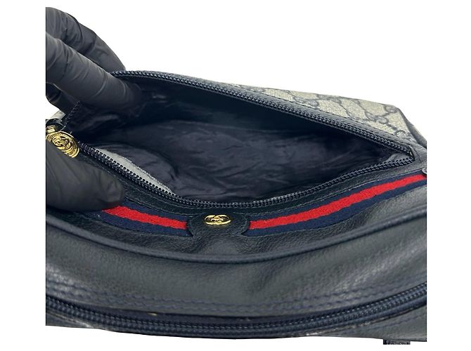 Borsa a tracolla mini in pelle con motivo GG Logo Gucci Sherry Line - vista 10
