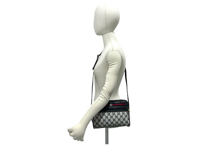 Borsa a tracolla mini in pelle con motivo GG Logo Gucci Sherry Line - vista 2