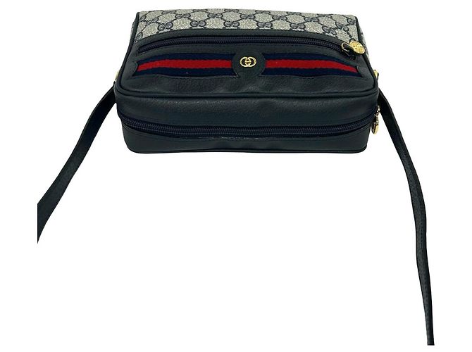 Borsa a tracolla mini in pelle con motivo GG Logo Gucci Sherry Line - vista 4