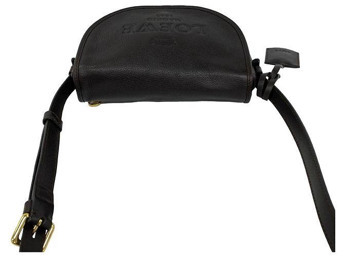 Loewe Vintage Logo Geprägte Leder-Schultertasche Braun - Ansicht 4